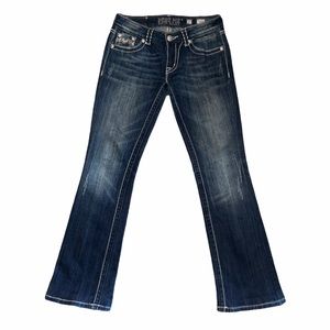 Buckle Miss Me Boot Cut Denim Distressed Jeans